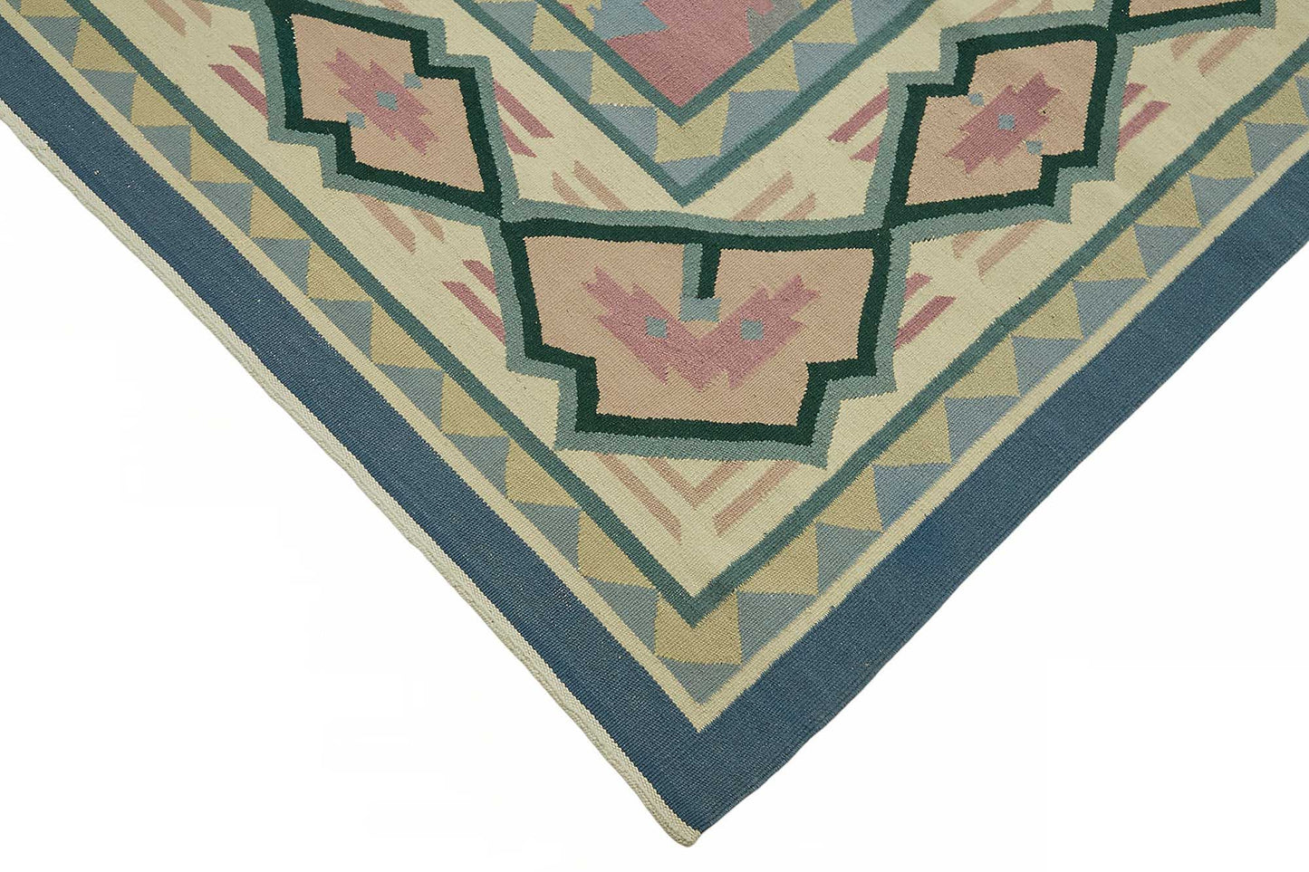 8x11 Hand-Woven Dhurrie Kilim Rug - 48864