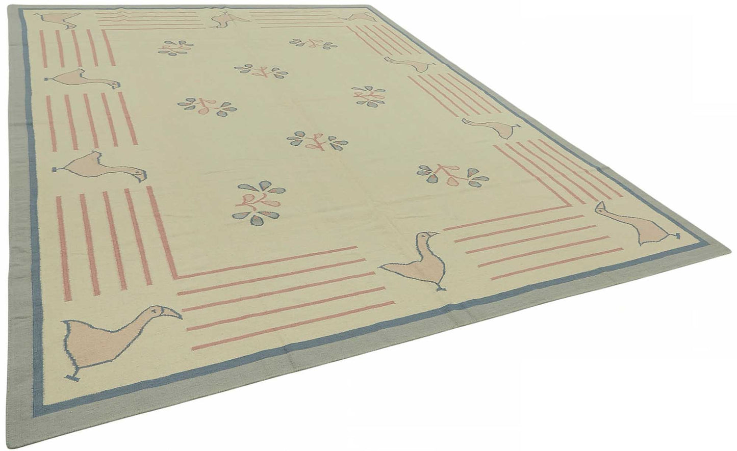 9x12 Tribal Dhurrie Kilim Rug - 48867