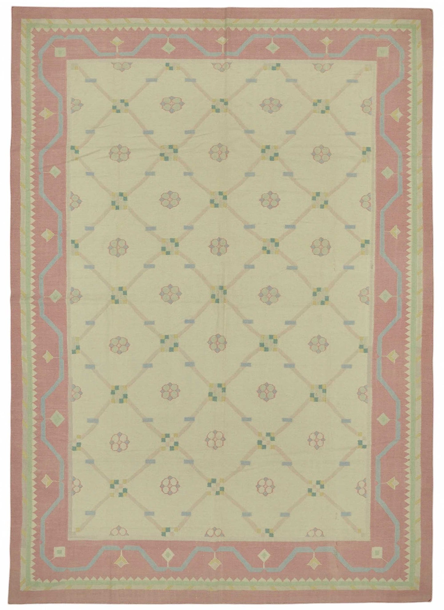 10x14 Geometric Dhurrie Kilim Rug - 48868