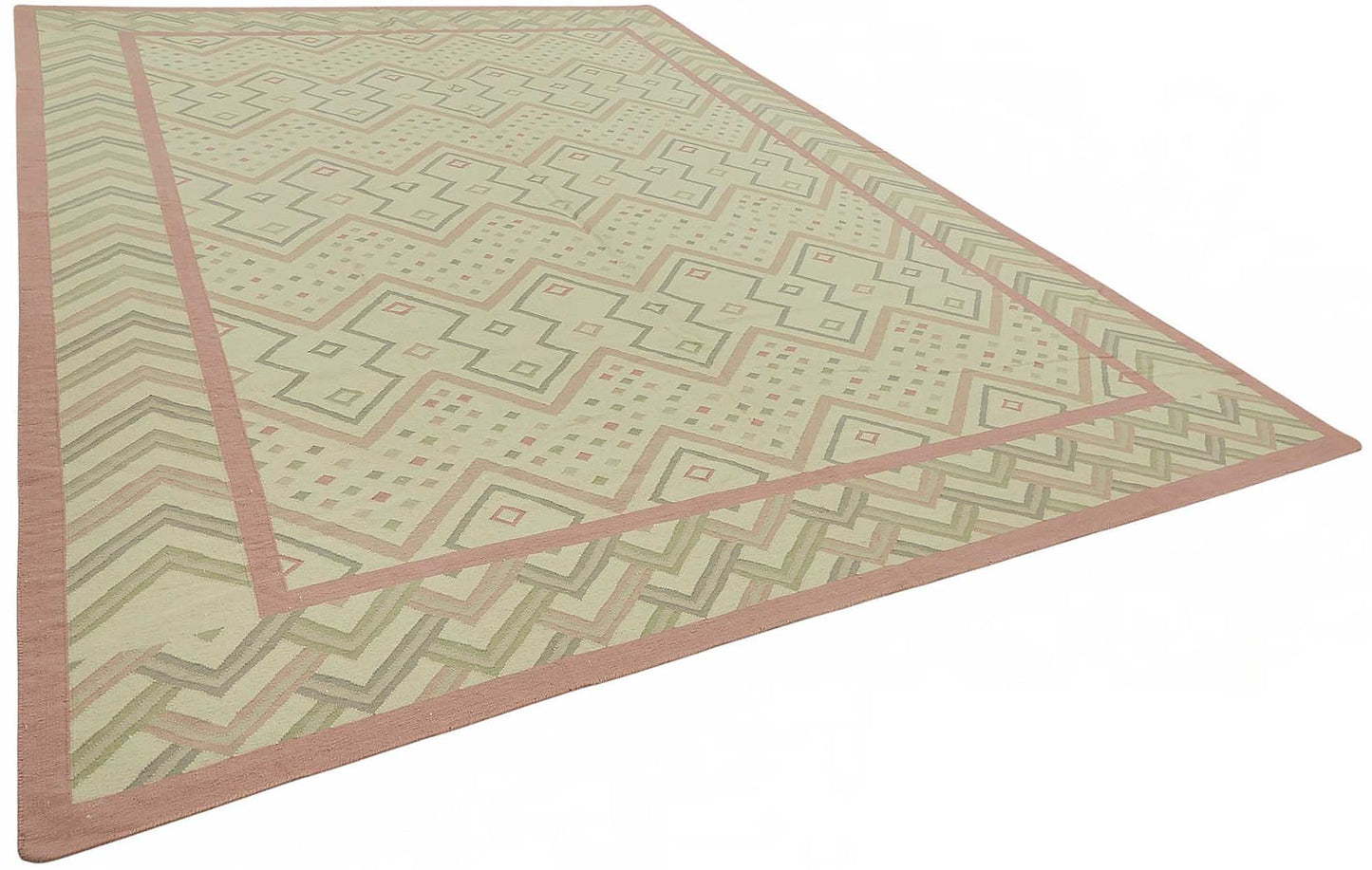 10x14 Hand-Woven Dhurrie Kilim Rug - 48885