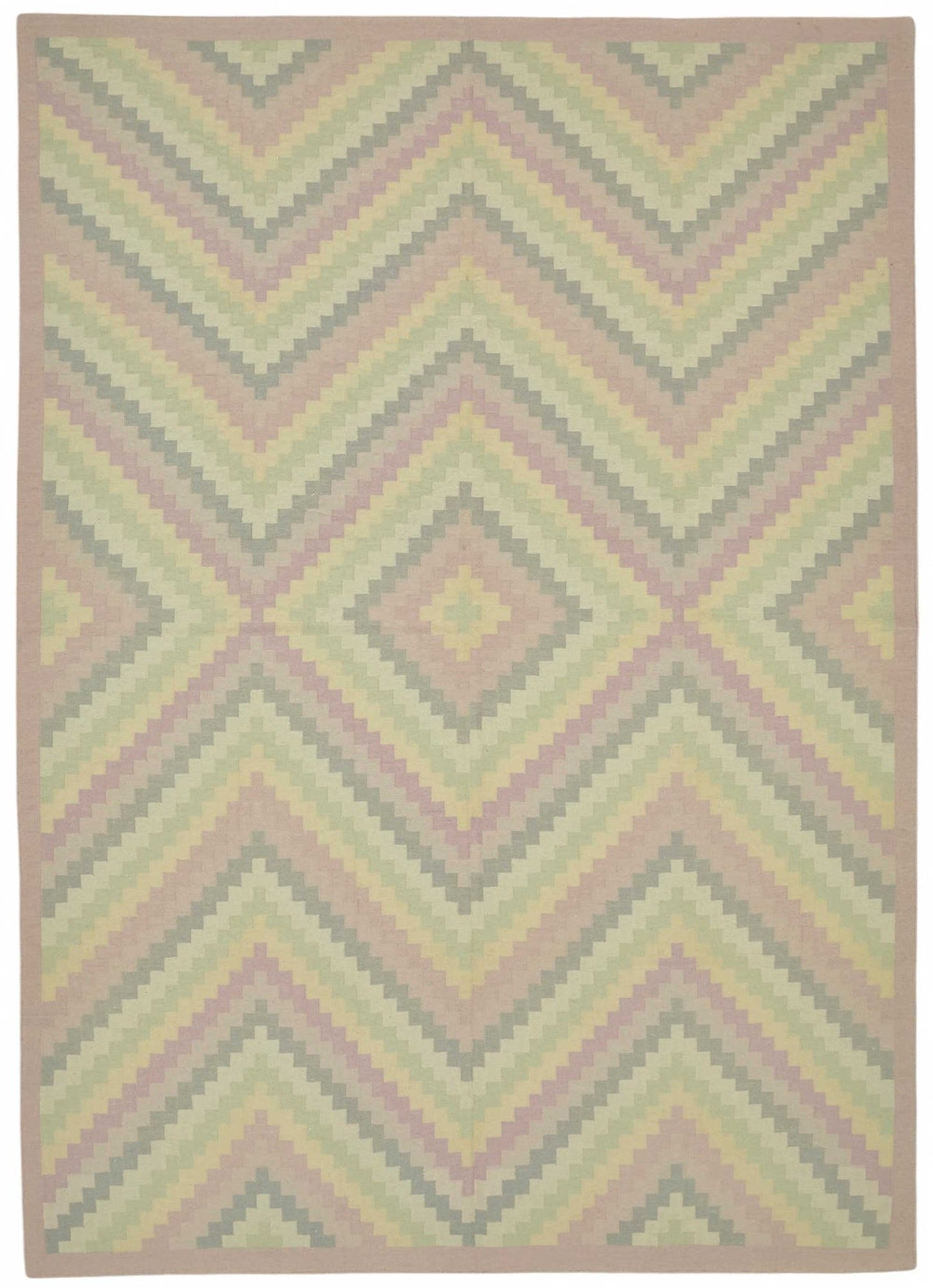 10x14 Geometric Dhurrie Kilim Rug - 48887