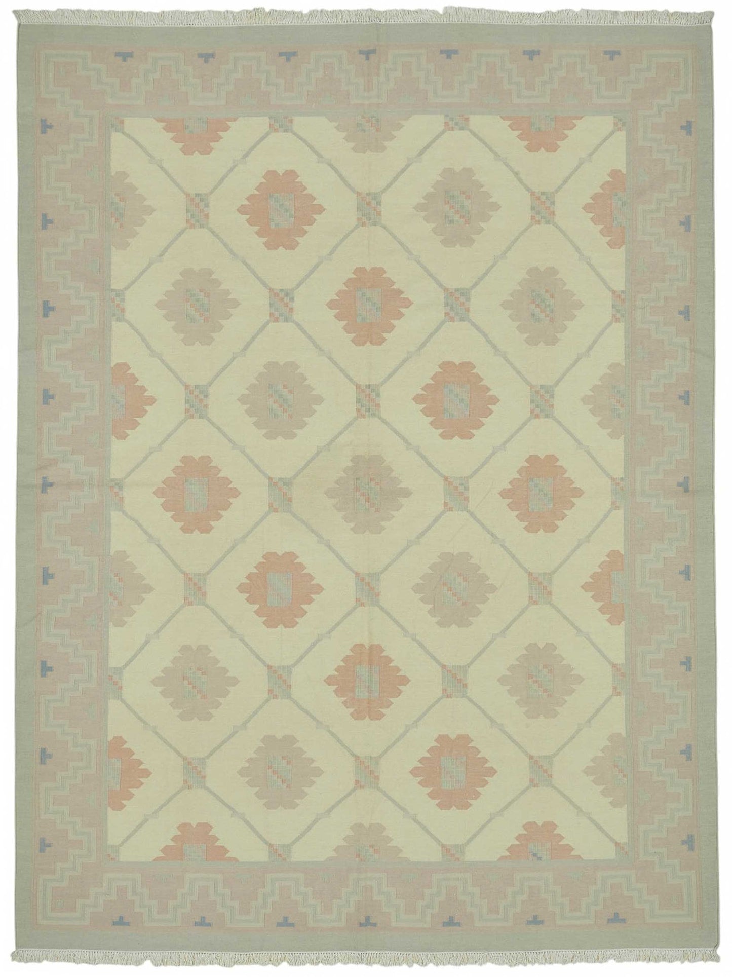 9x12 Geometric Dhurrie Kilim Rug - 48893
