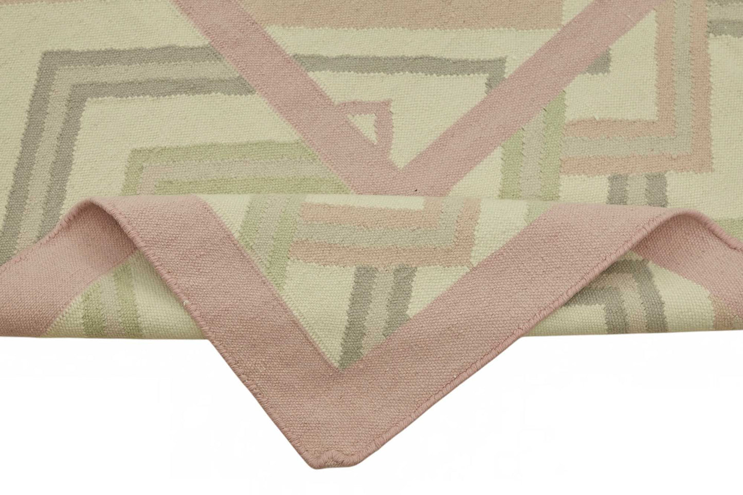 10x13 Geometric Dhurrie Kilim Rug - 48895