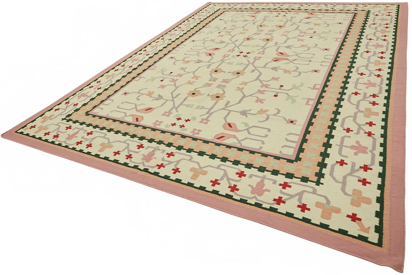 10x14 Geometric Dhurrie Kilim Rug - 48899