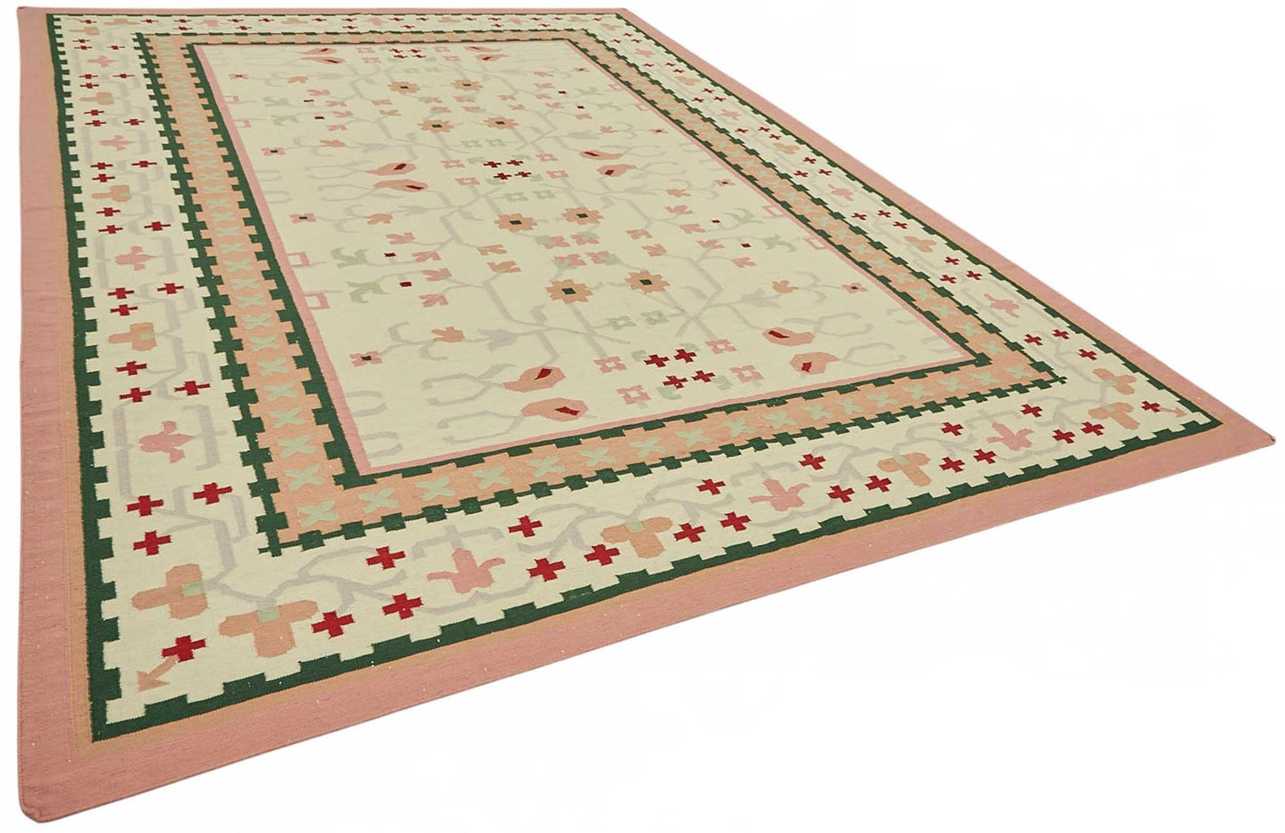 10x14 Tribal Dhurrie Kilim Rug - 48900