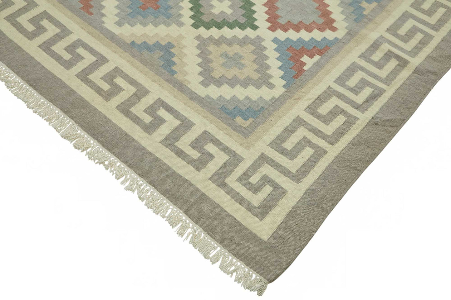10x14 Hand-Woven Dhurrie Kilim Rug - 48903