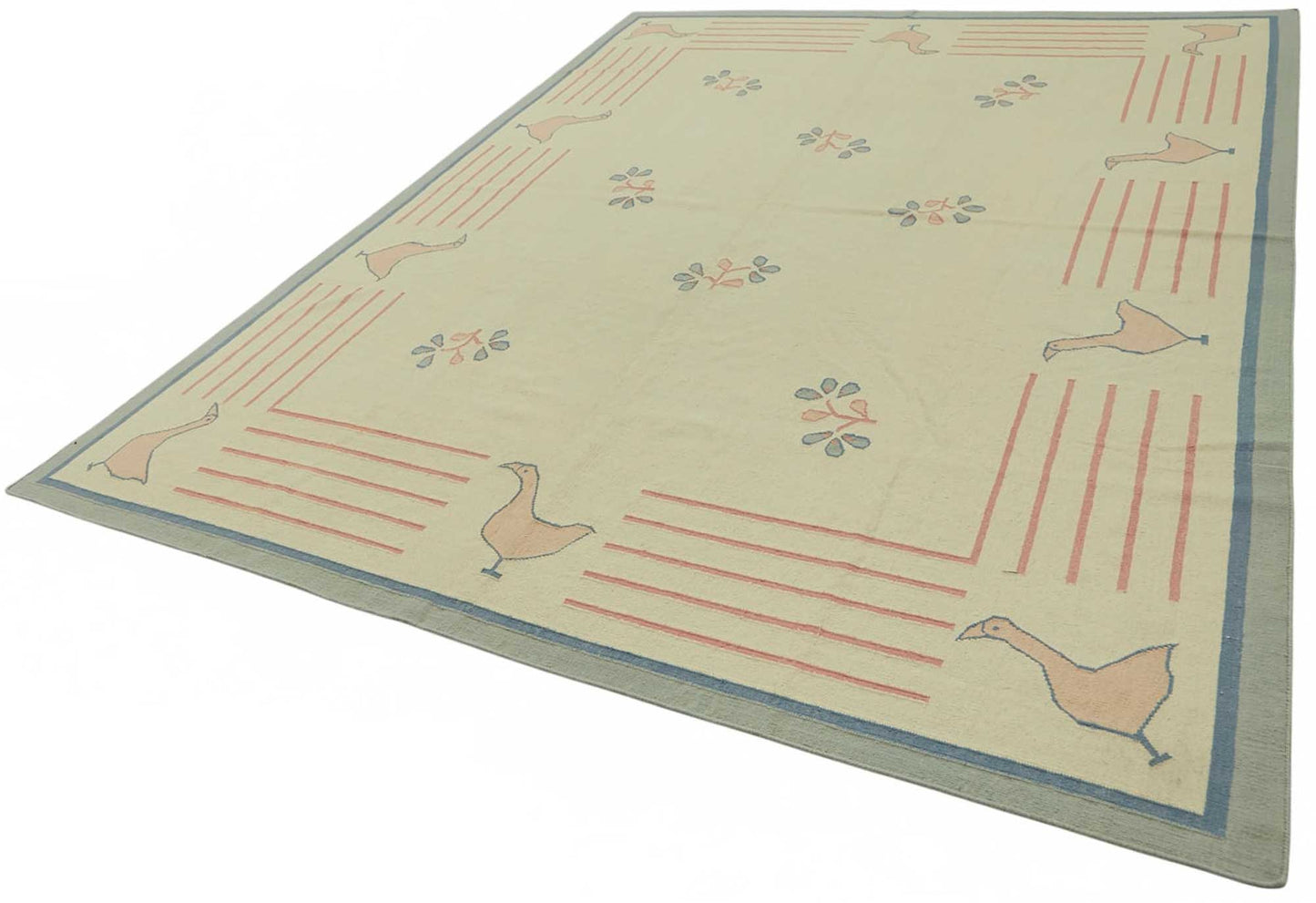 9x12 Handwoven Tribal Dhurrie Kilim Rug - 48910
