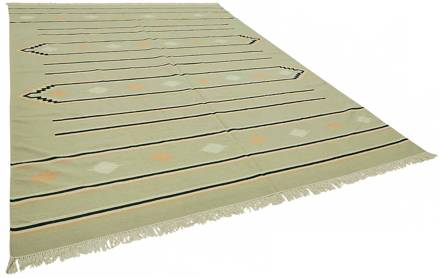9x12 Striped Dhurrie Kilim Rug - 48911