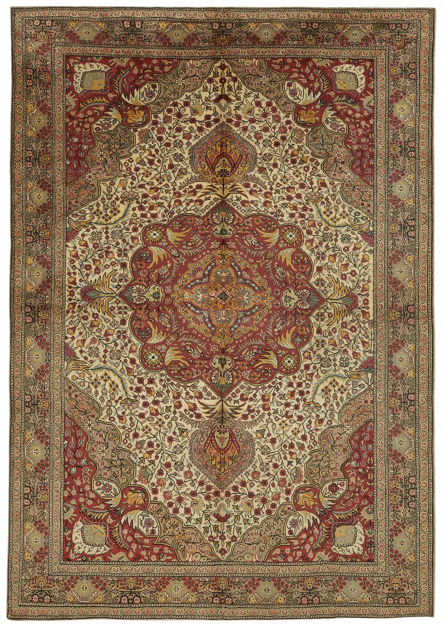 7x9 Hand-Knotted Turkish Wool Rug - 48982