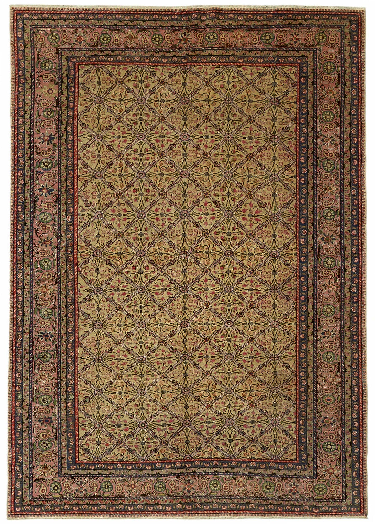 7x10 Hand-Knotted Turkish Wool Rug - 48986