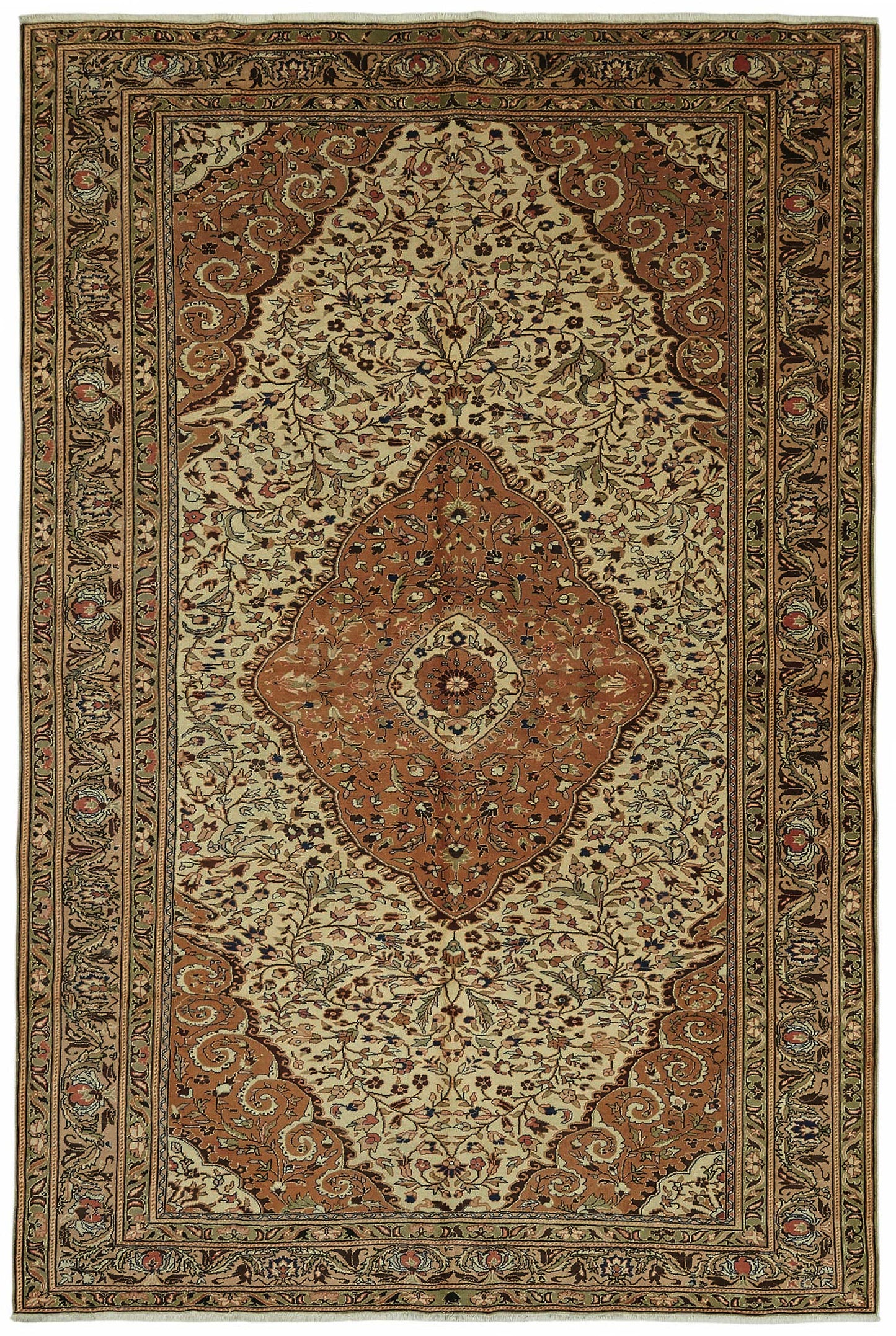 7x10 Hand-Knotted Turkish Wool Rug - 49004