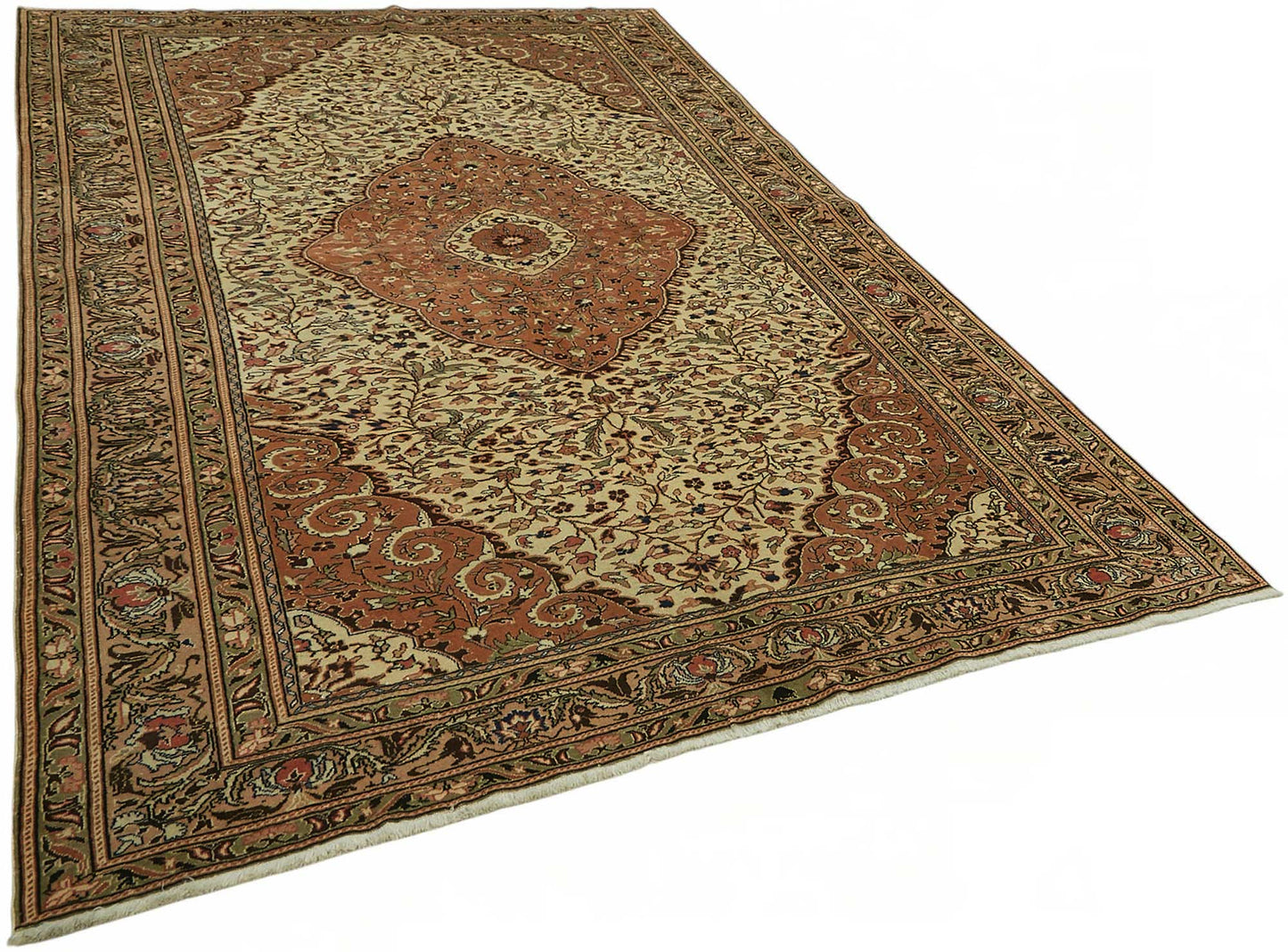 7x10 Hand-Knotted Turkish Wool Rug - 49004