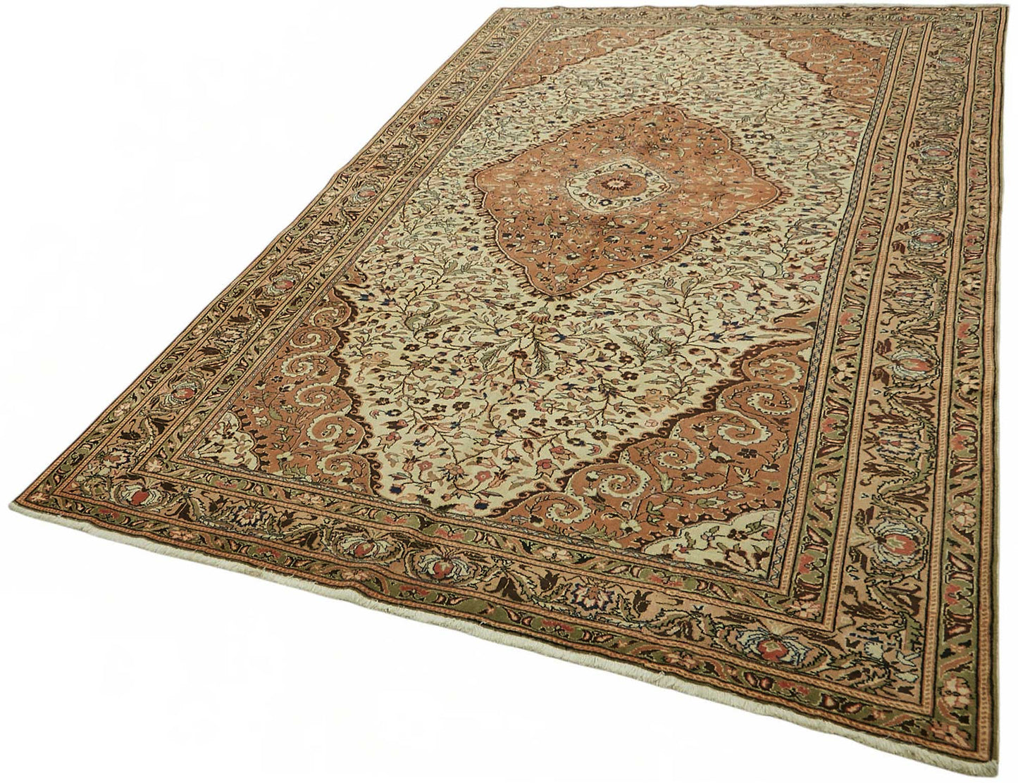 7x10 Hand-Knotted Turkish Wool Rug - 49004