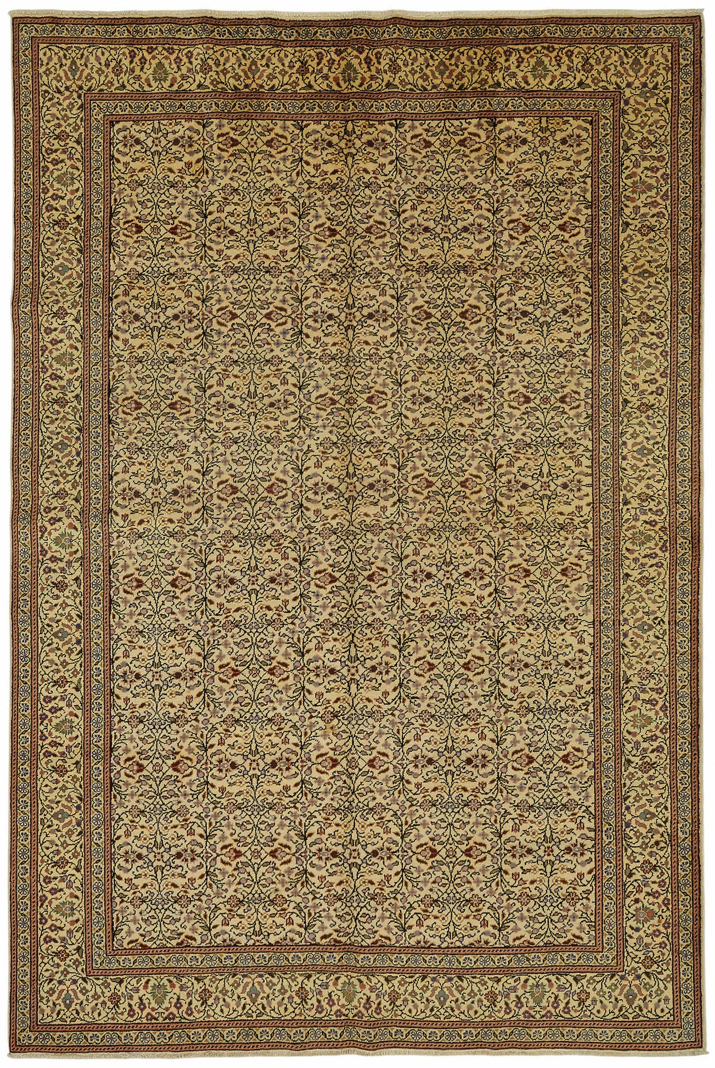 6x9 Hand-Knotted Turkish Wool Rug - 49010