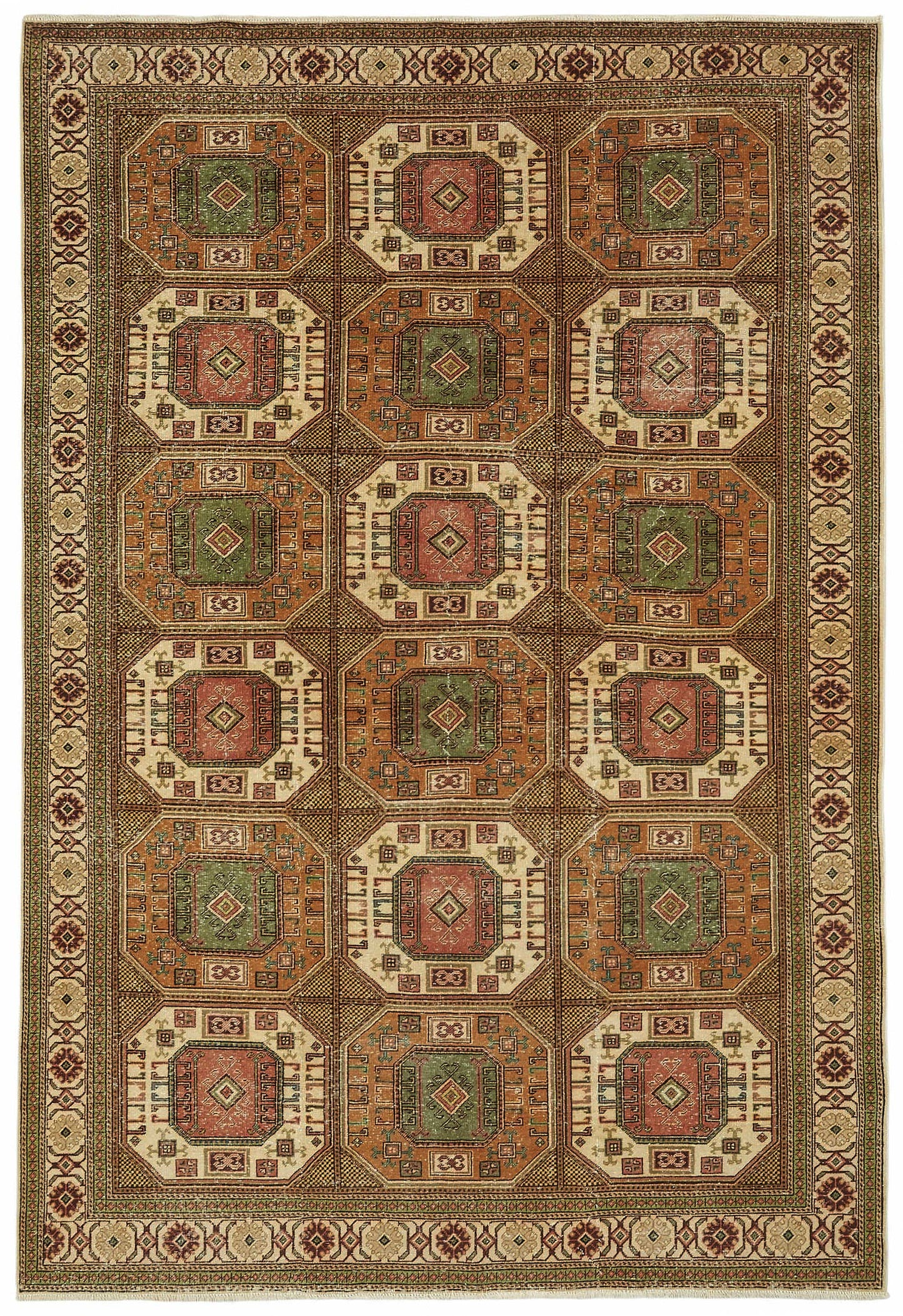 7x9 Hand-Knotted Turkish Wool Rug - 49014