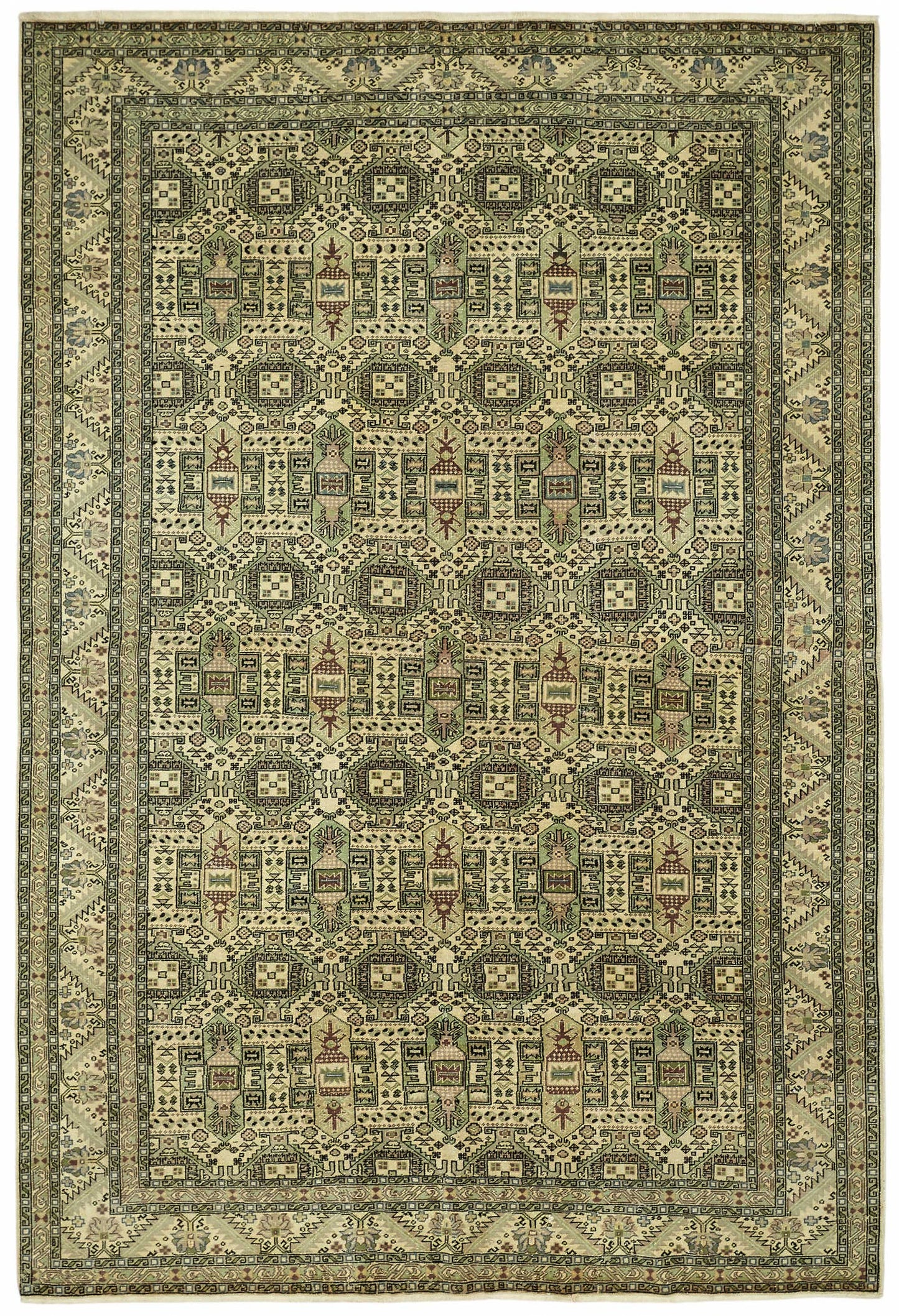 7x10 Hand-Knotted Turkish Wool Rug - 49022
