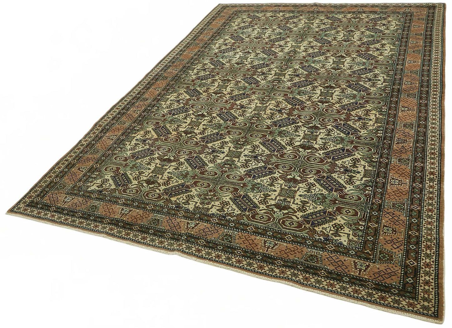 6x10 Hand-Knotted Turkish Wool Rug - 49051