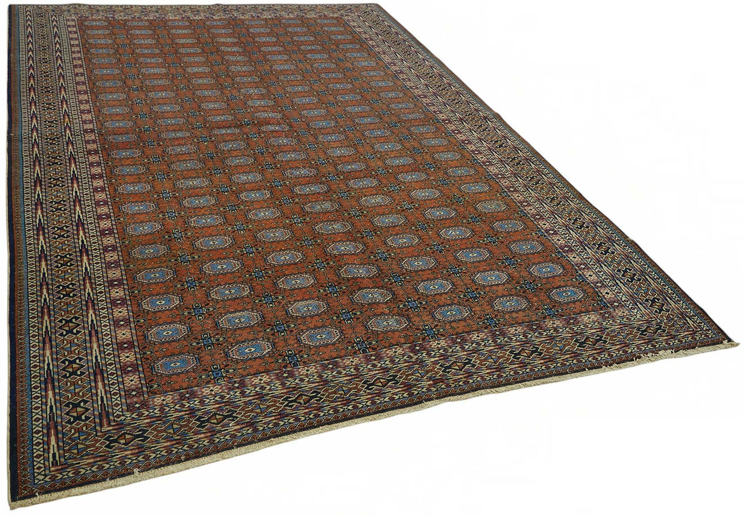 7x10 Hand-Knotted Turkish Wool Rug - 49053