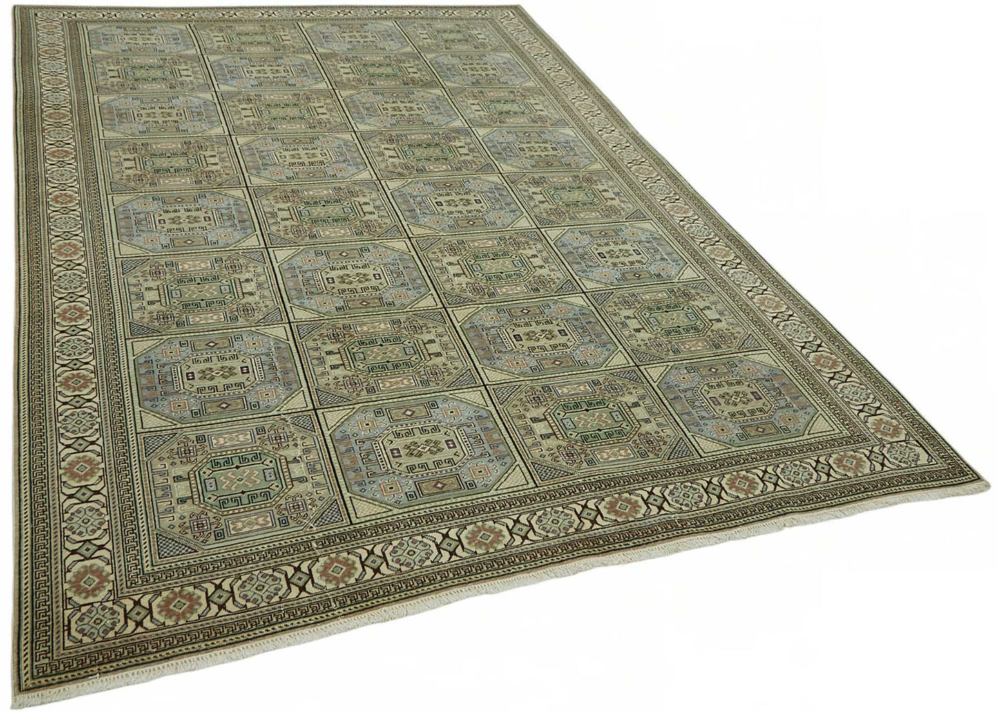 7x10 Hand-Knotted Turkish Wool Rug - 49054