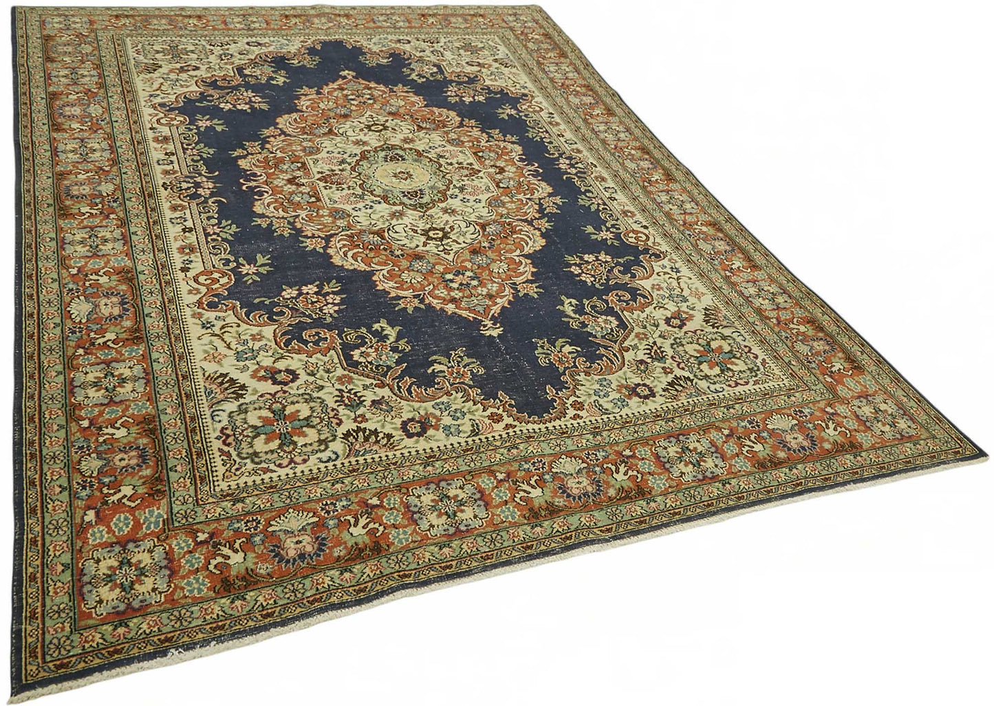 7x10 Hand-Knotted Turkish Wool Rug - 49068