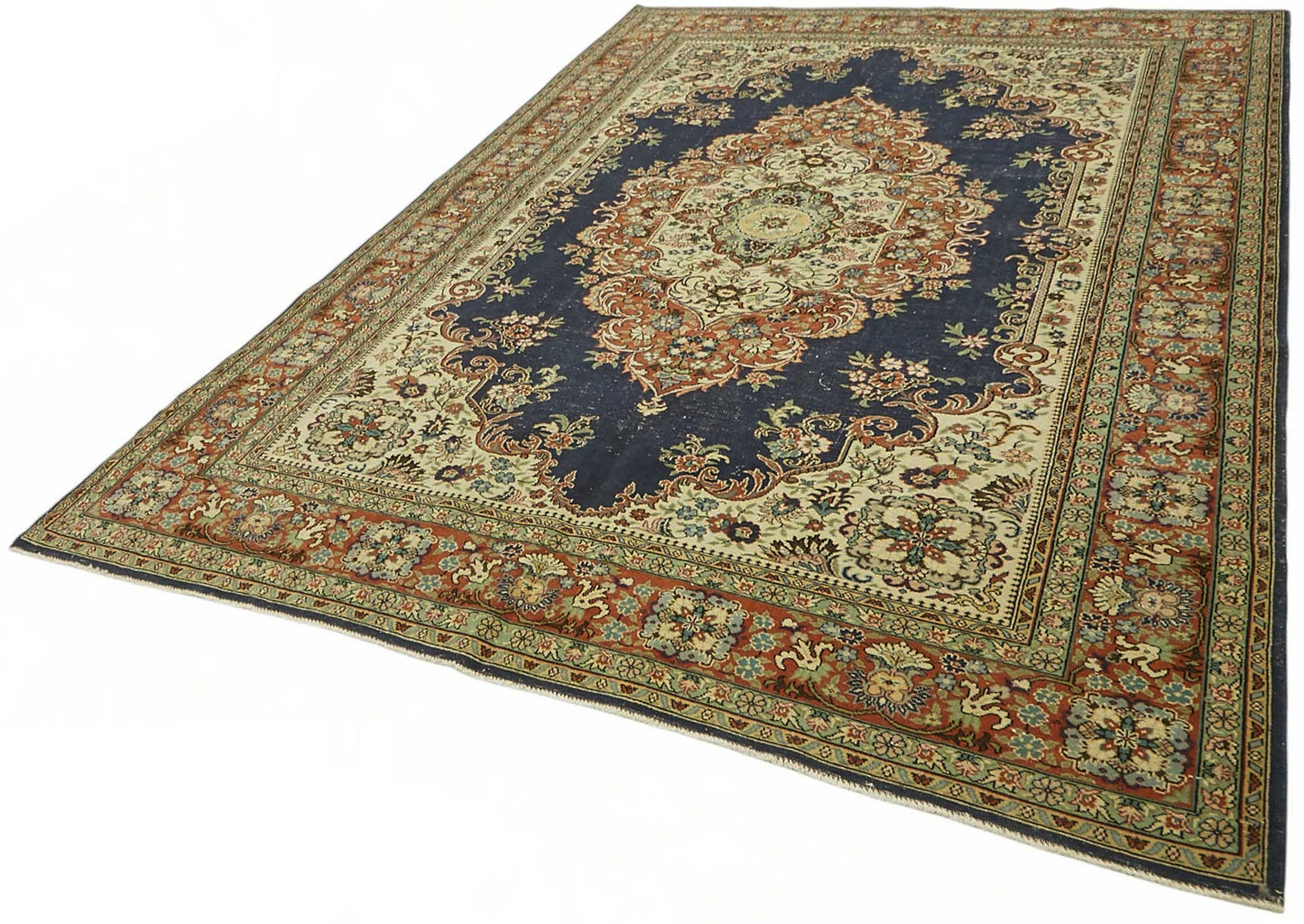 7x10 Hand-Knotted Turkish Wool Rug - 49068