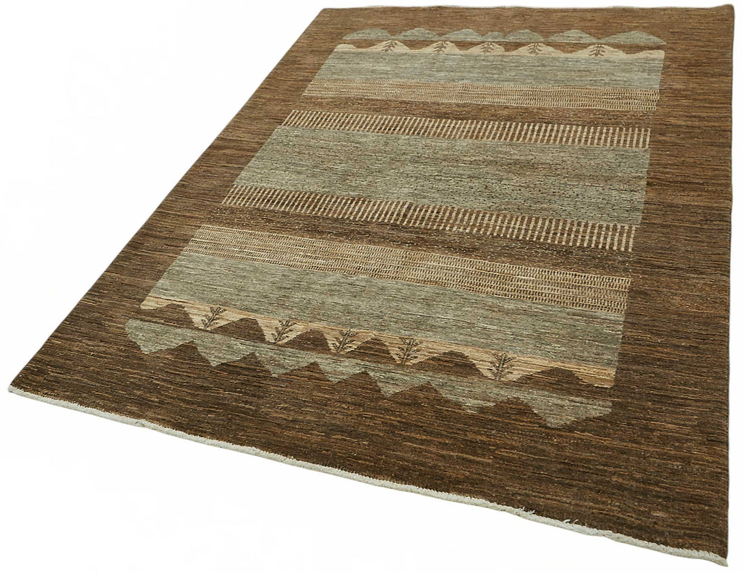 5x7 Brown Small Oushak Rug - 49078