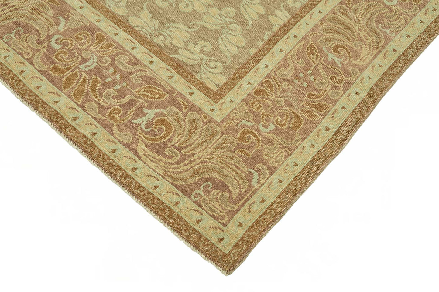 7x10 Hand-Knotted Wool Oushak Rug - 49084