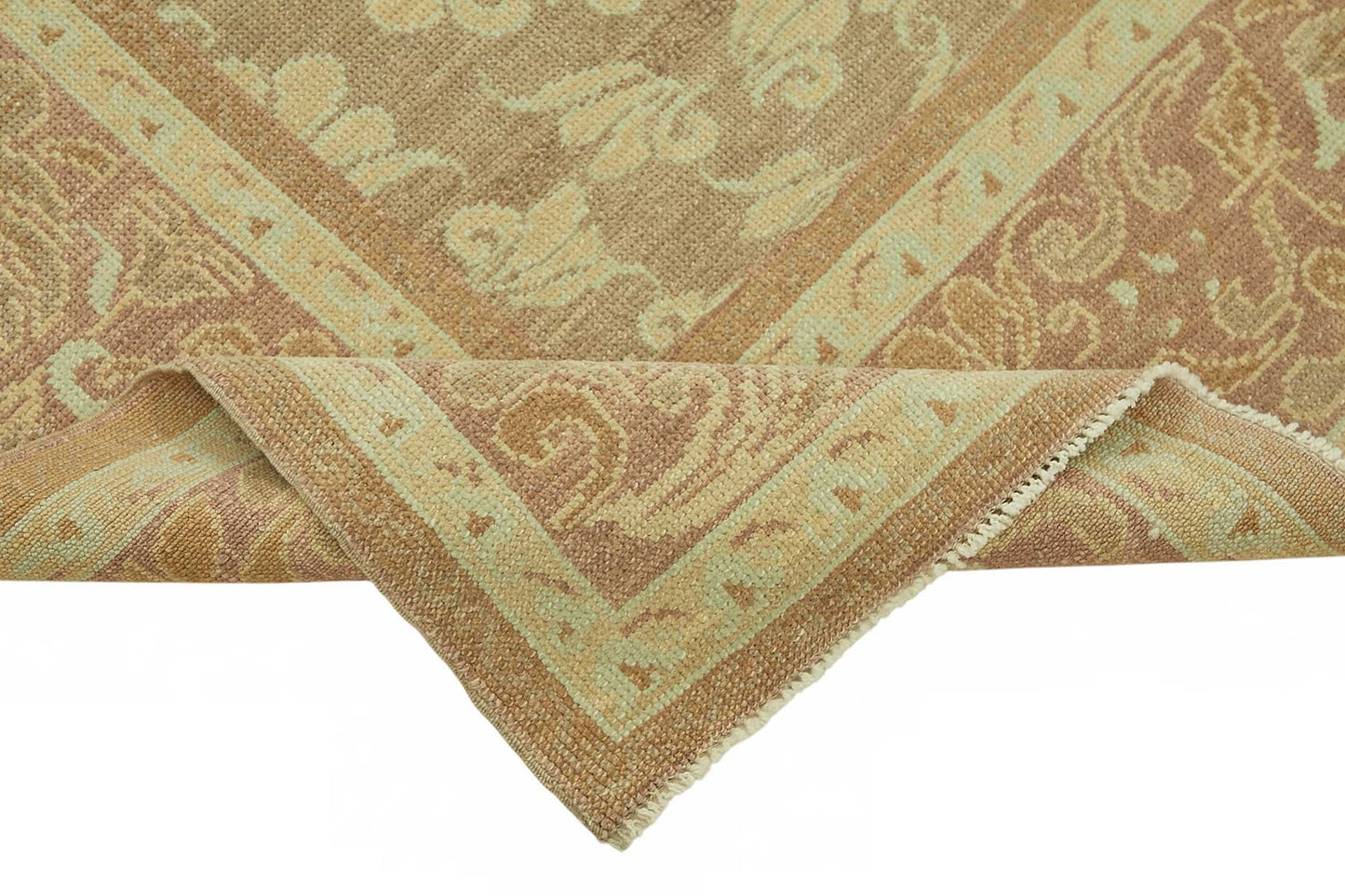 7x10 Hand-Knotted Wool Oushak Rug - 49084