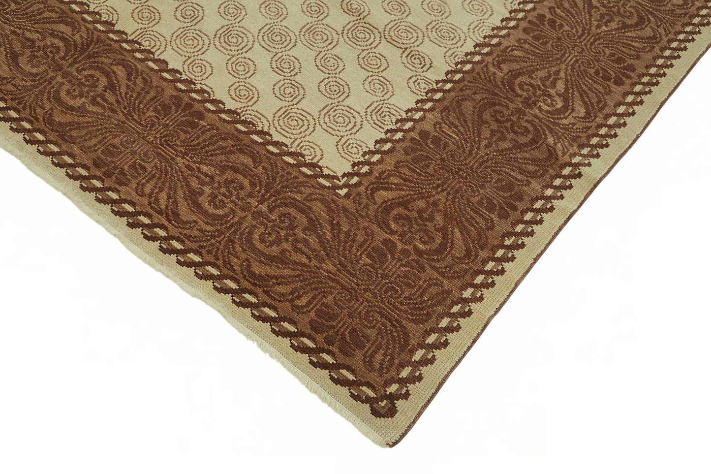 7x9 Hand-Knotted Wool Oushak Rug - 49085