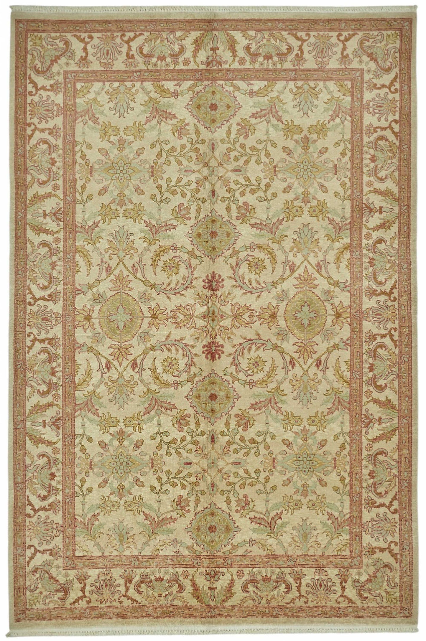 6x9 Hand-Knotted Wool Oushak Rug - 49090
