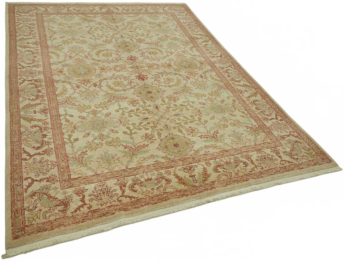 6x9 Hand-Knotted Wool Oushak Rug - 49090