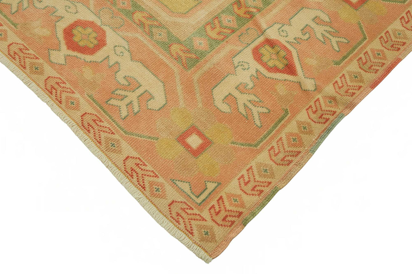 7x9 Hand-Knotted Wool Oushak Rug - 49099