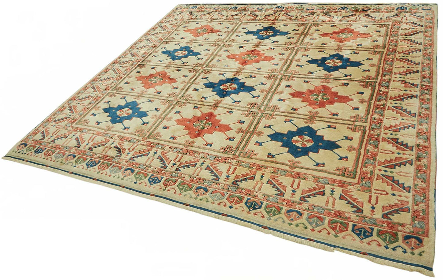 8x8 Hand-Knotted Wool Oushak Rug - 49101