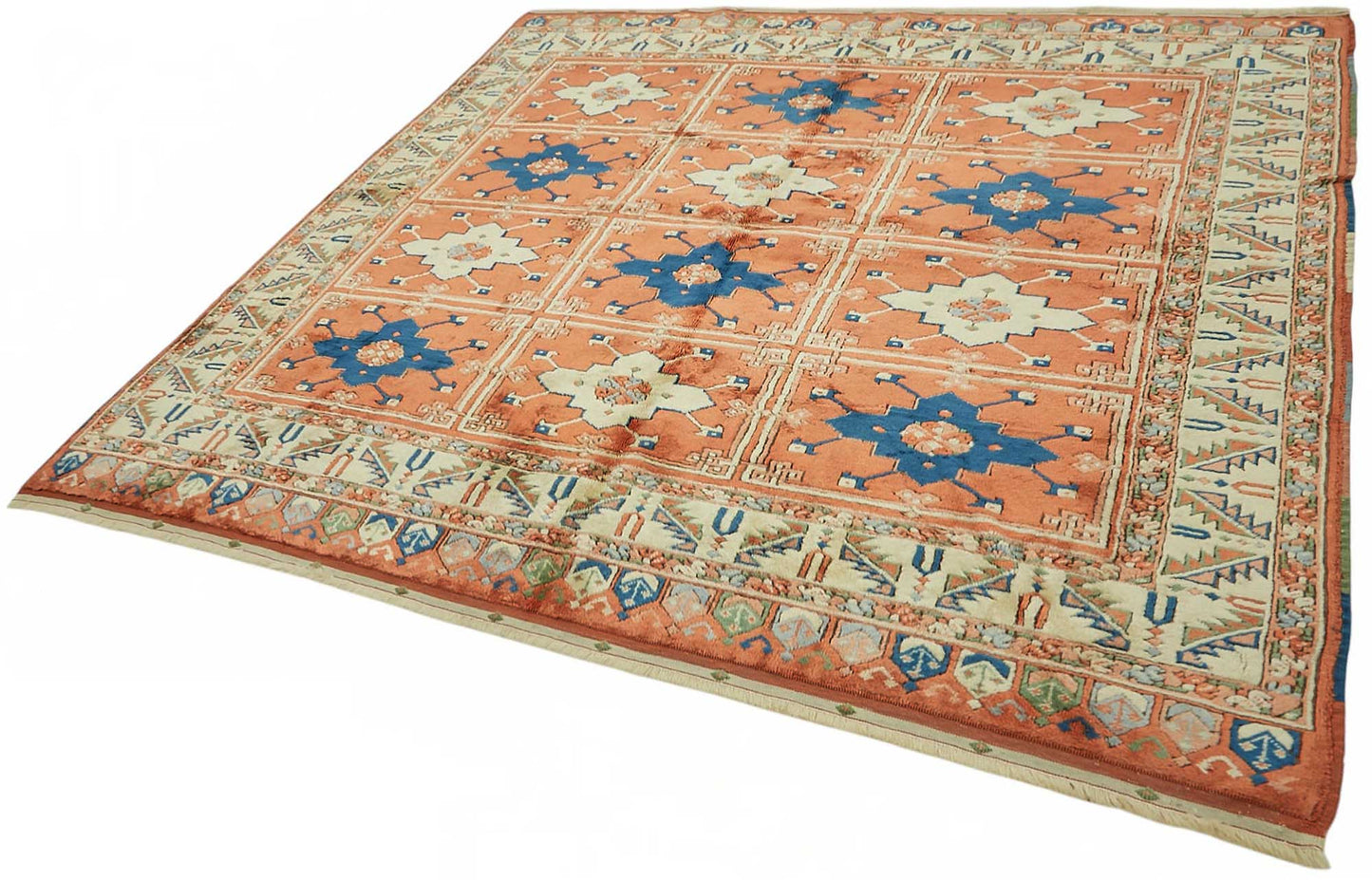 7x8 Hand-Knotted Wool Oushak Rug - 49102