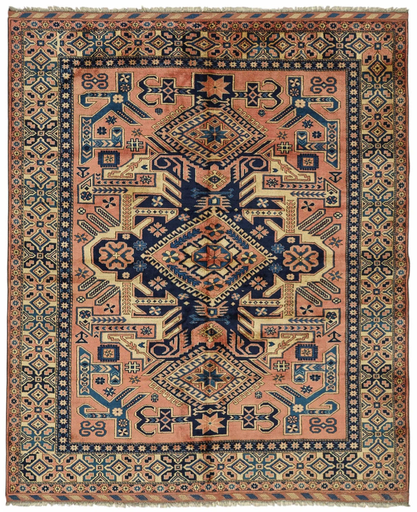 7x8 Hand-Knotted Wool Oushak Rug - 49103