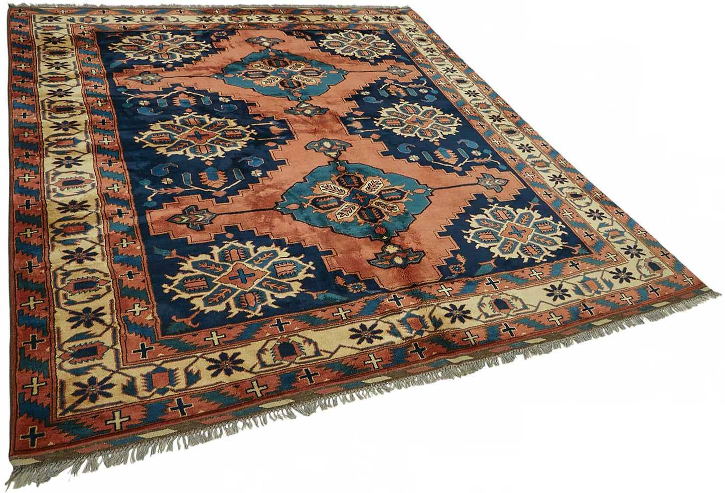7x8 Hand-Knotted Wool Oushak Rug - 49104