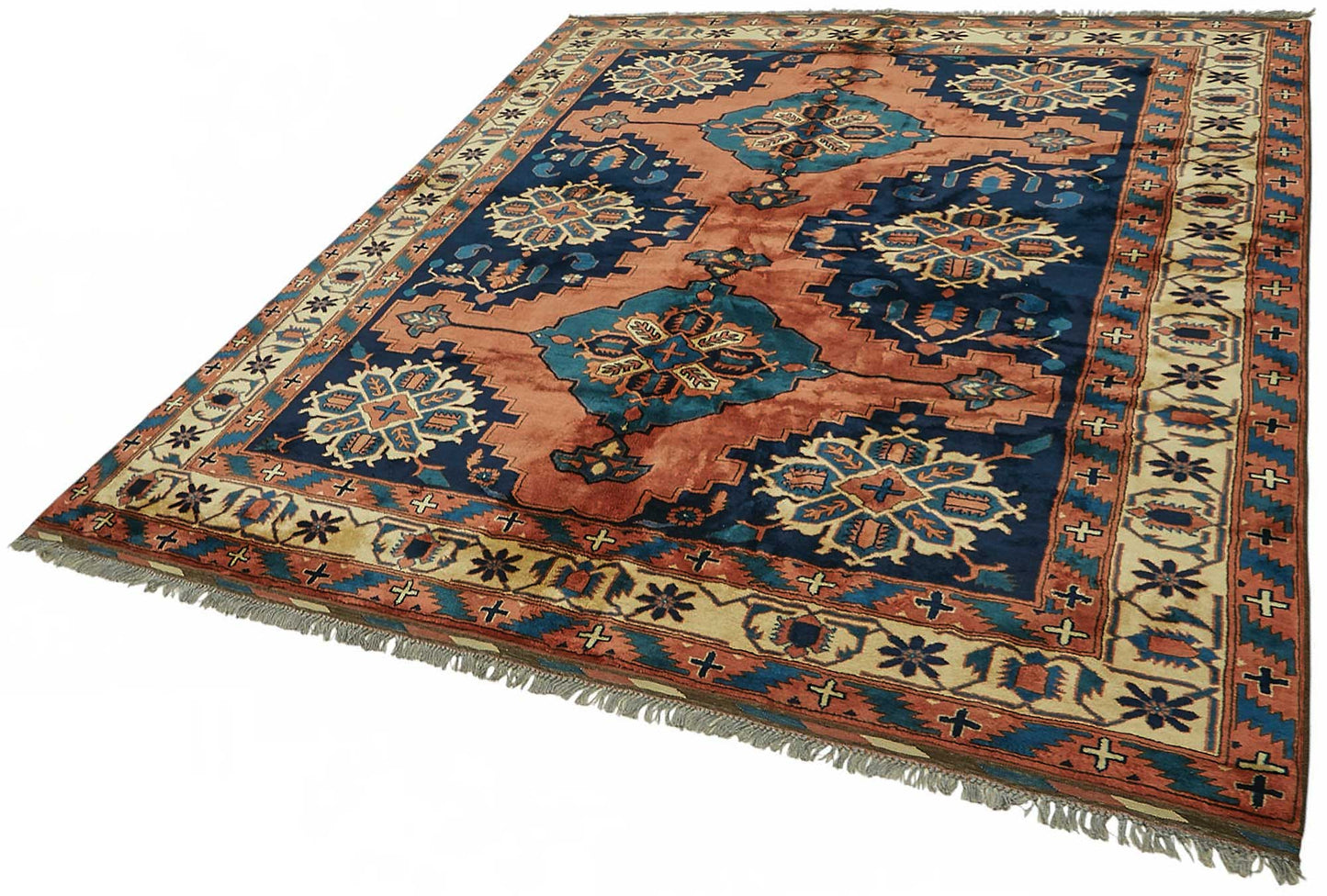 7x8 Hand-Knotted Wool Oushak Rug - 49104