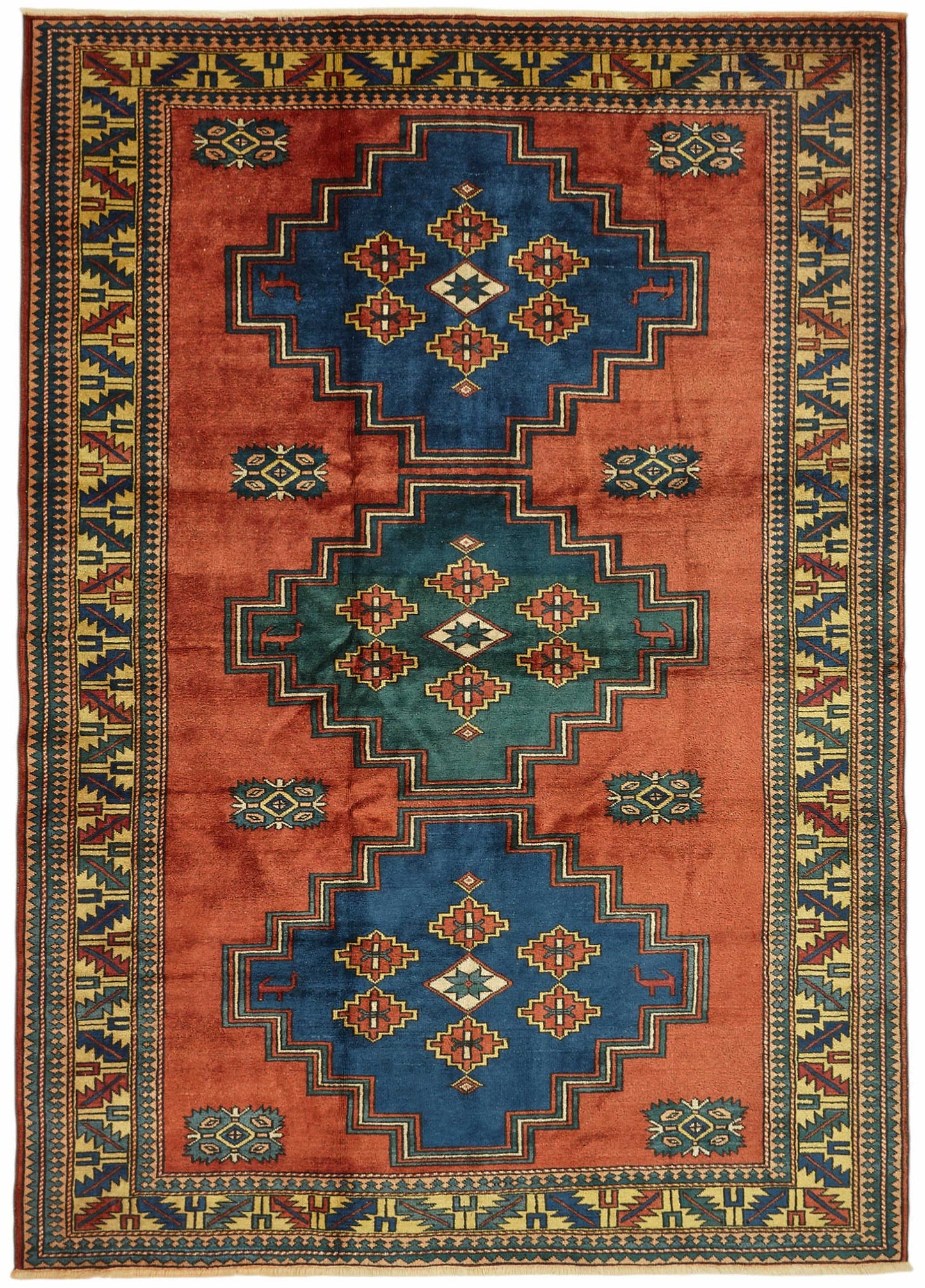 7x9 Hand-Knotted Wool Oushak Rug - 49105