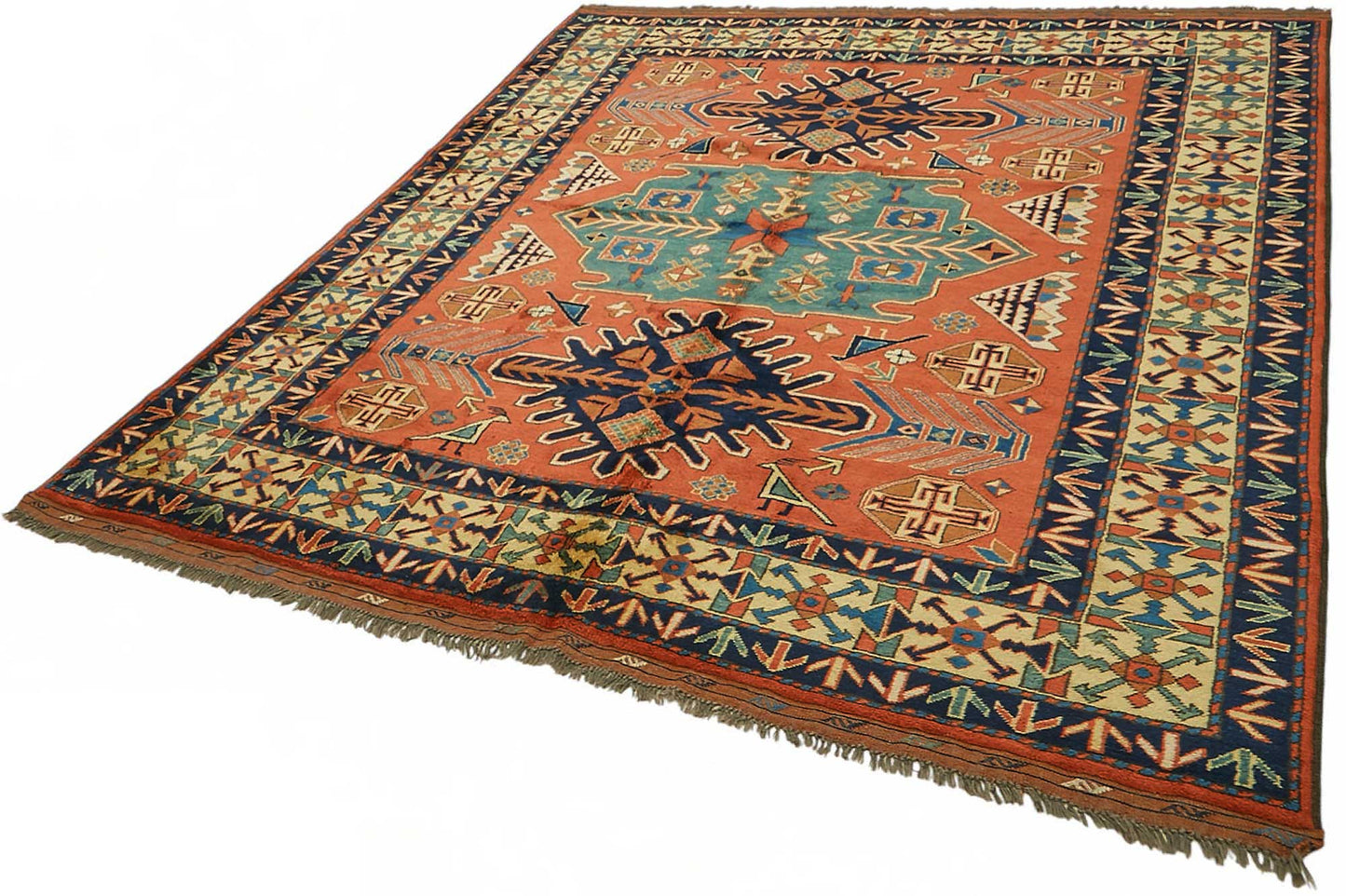 7x8 Hand-Knotted Wool Oushak Rug - 49108
