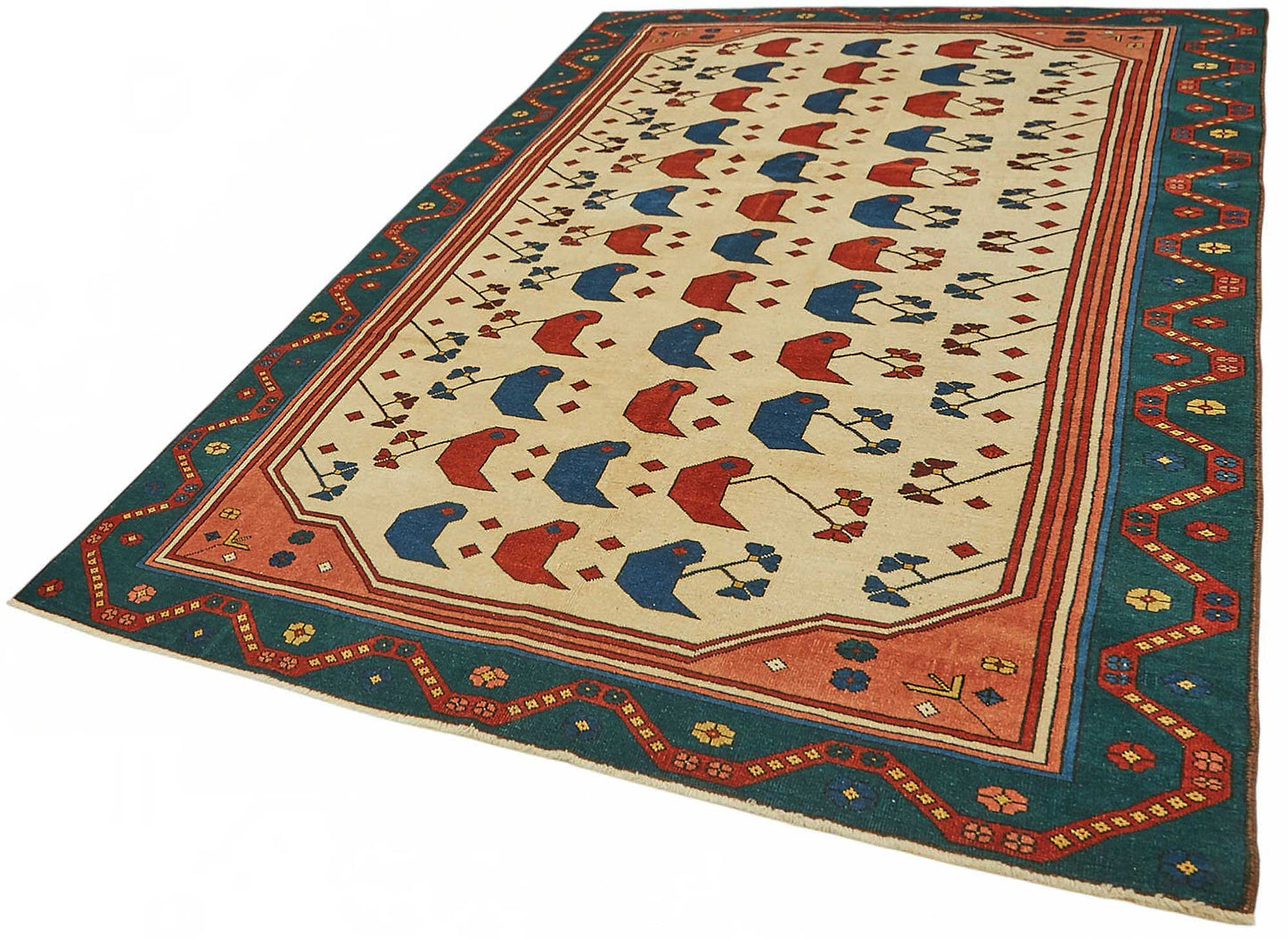 7x9 Hand-Knotted Wool Oushak Rug - 49110