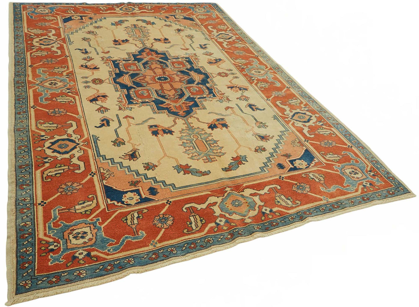 7x10 Hand-Knotted Wool Oushak Rug - 49112