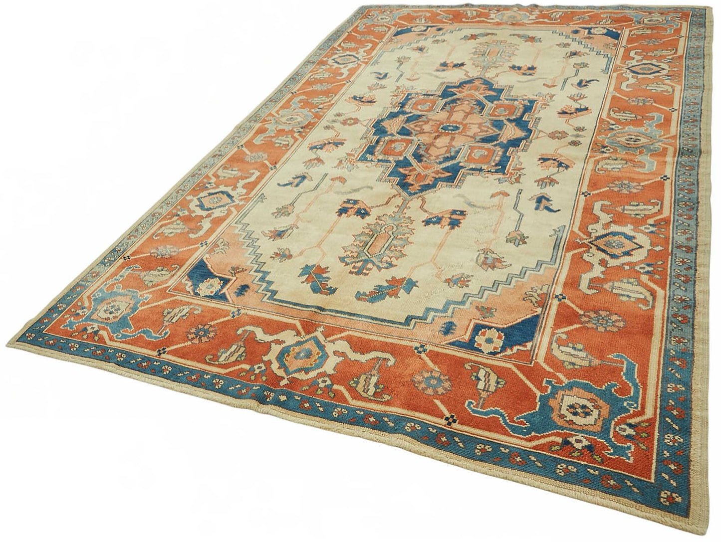 7x10 Hand-Knotted Wool Oushak Rug - 49112