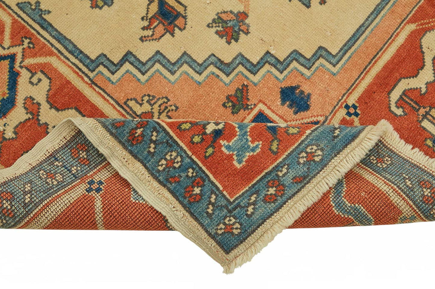 7x10 Hand-Knotted Wool Oushak Rug - 49112