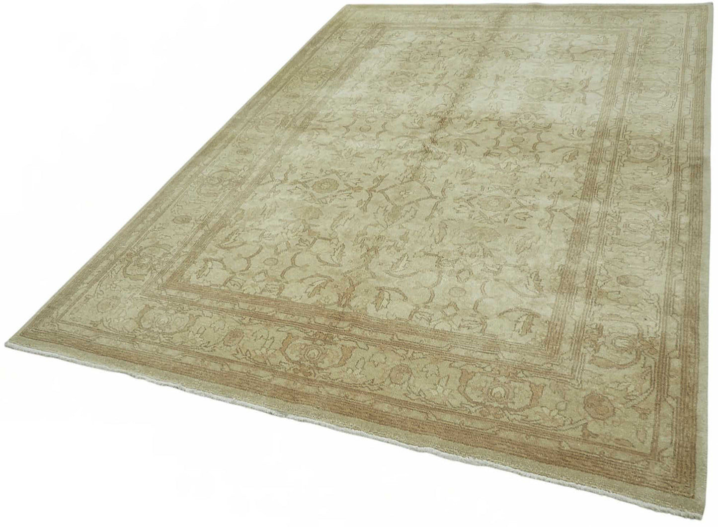6x9 Hand-Knotted Wool Oushak Rug - 49113