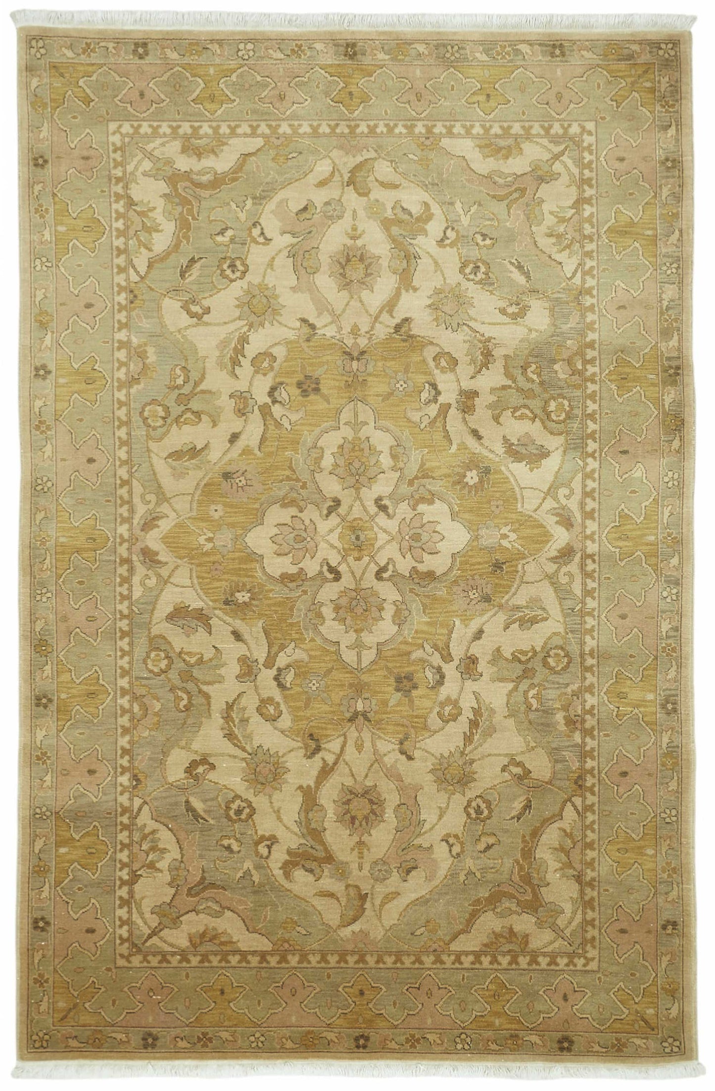 6x9 Hand-Knotted Wool Oushak Rug - 49116