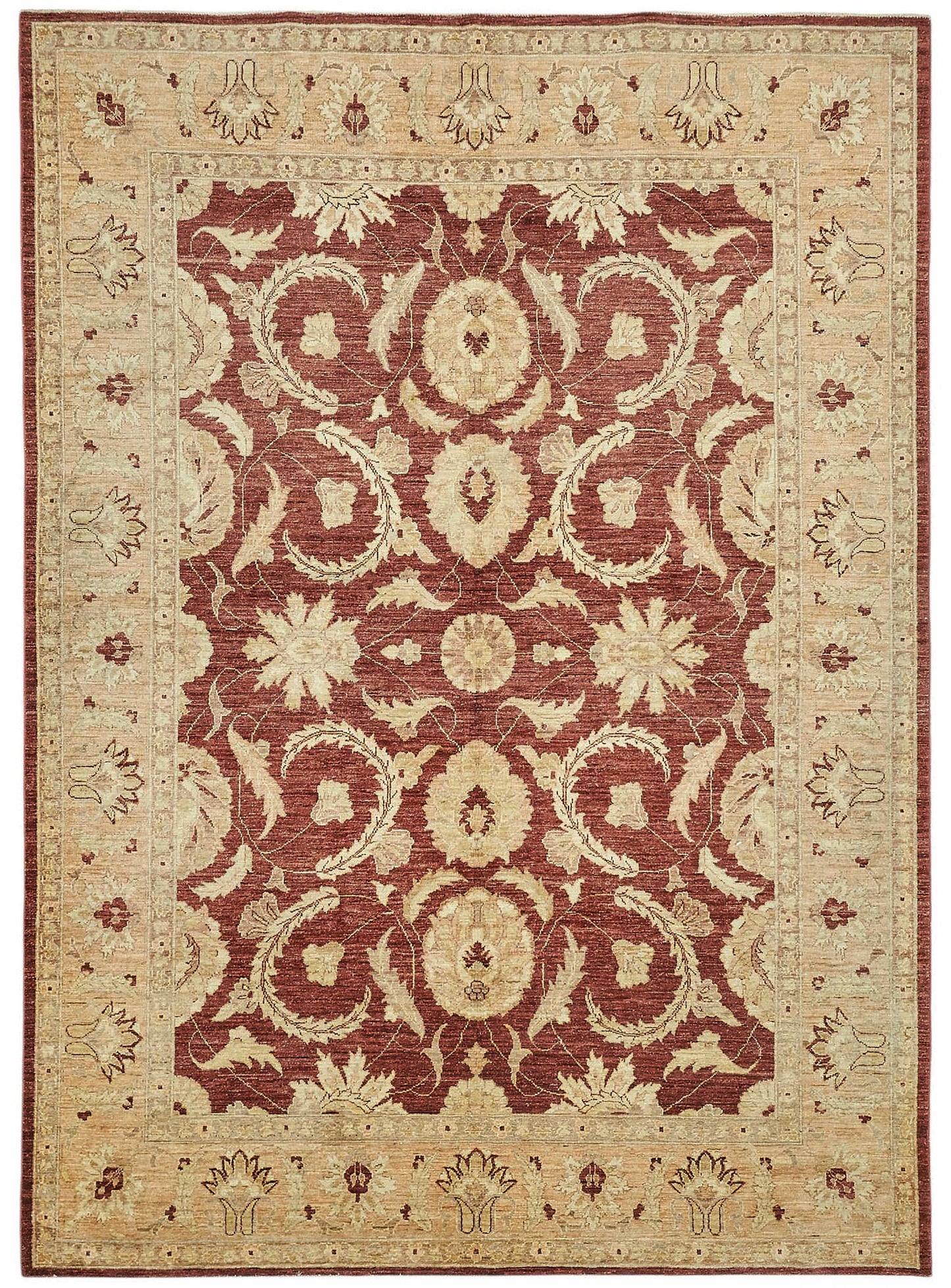 7x9 Hand-Knotted Wool Oushak Rug - 49122