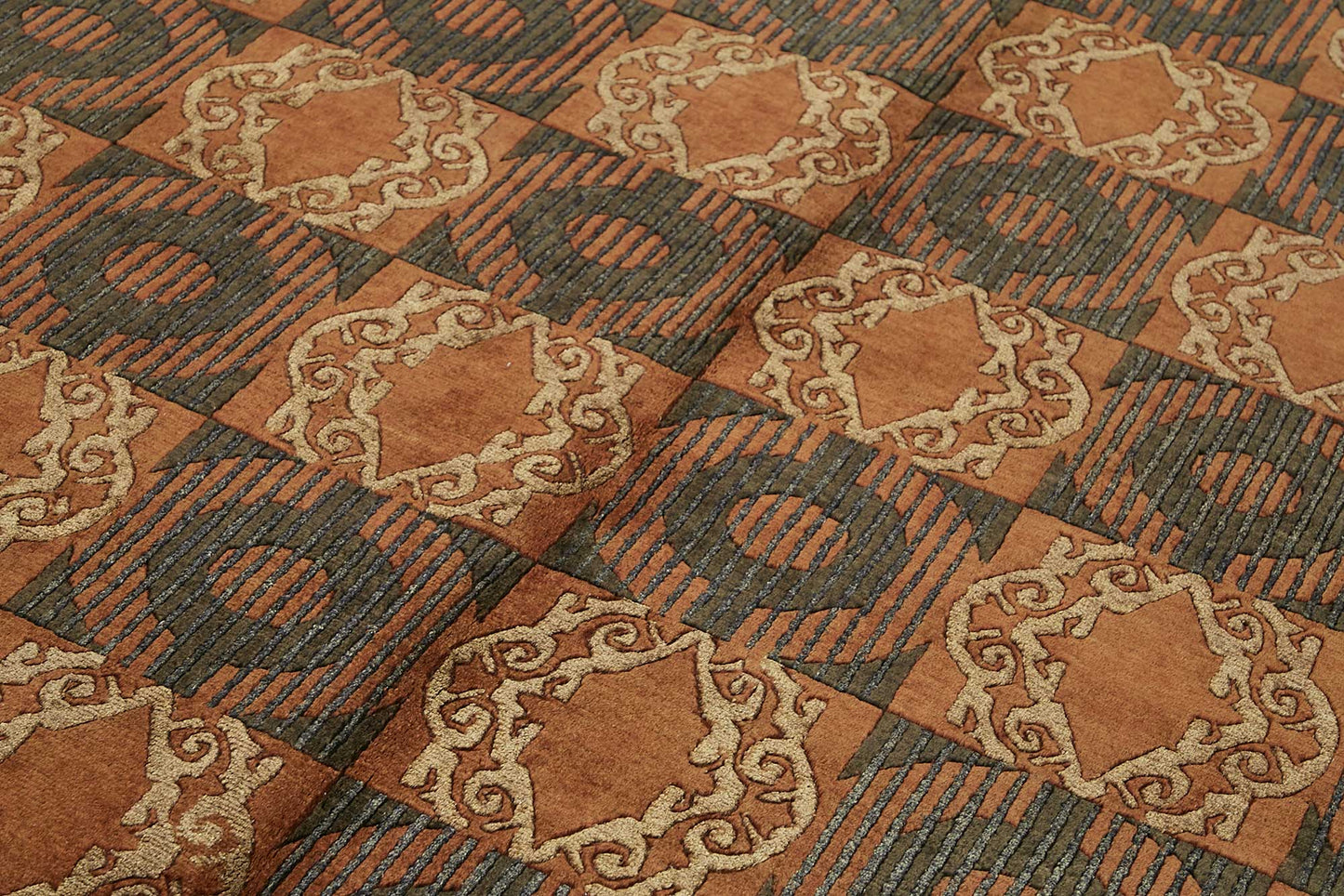 6x9 Hand-Knotted Wool Oushak Rug - 49123