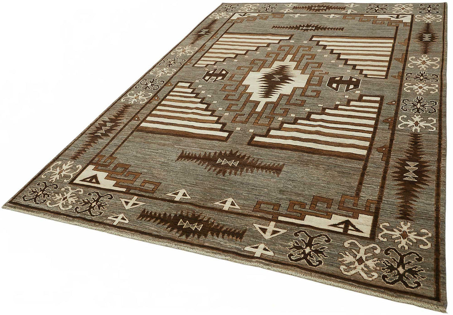 6x10 Hand-Knotted Wool Oushak Rug - 49126