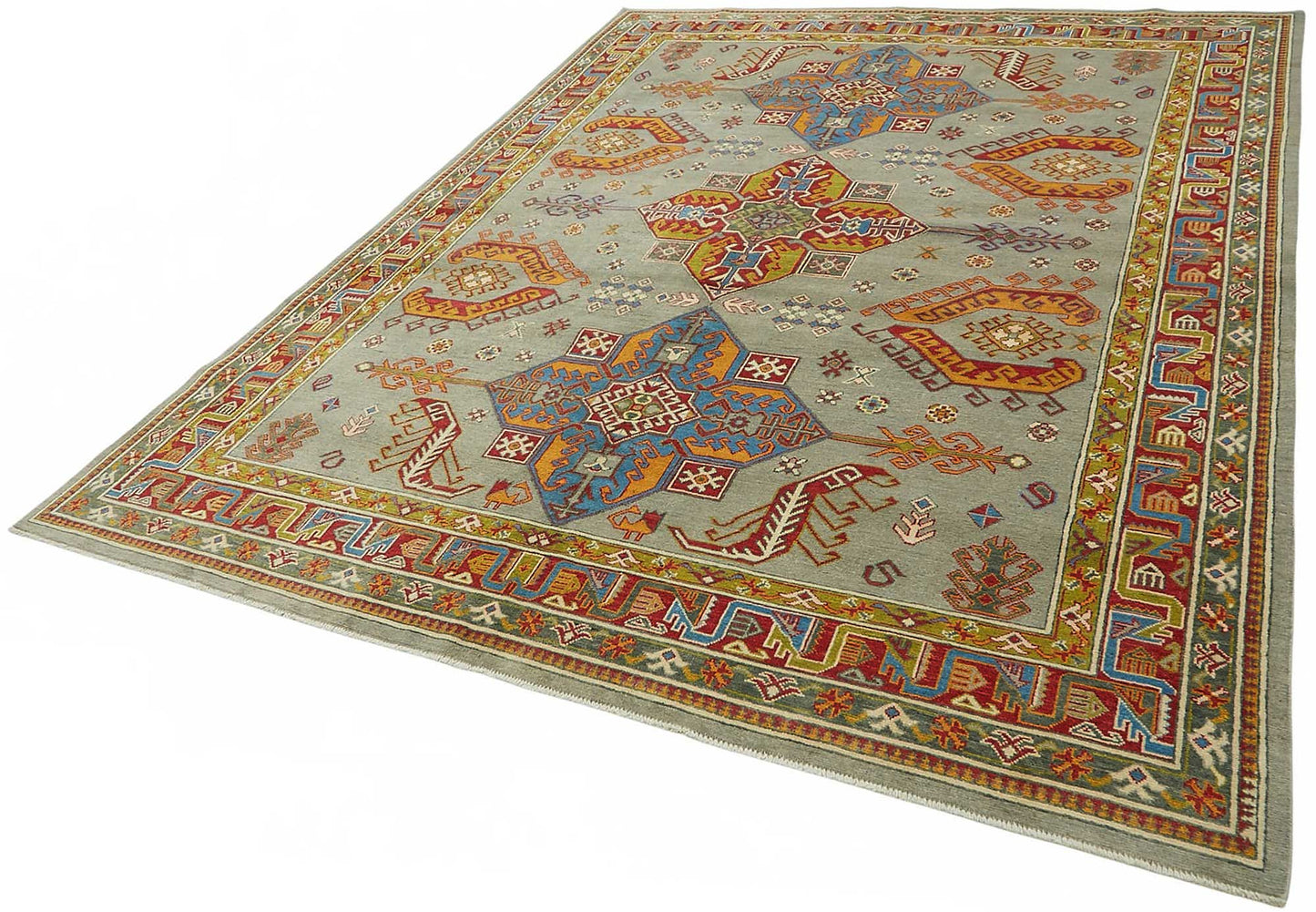 8x10 Hand-Knotted Wool Oushak Rug - 49128