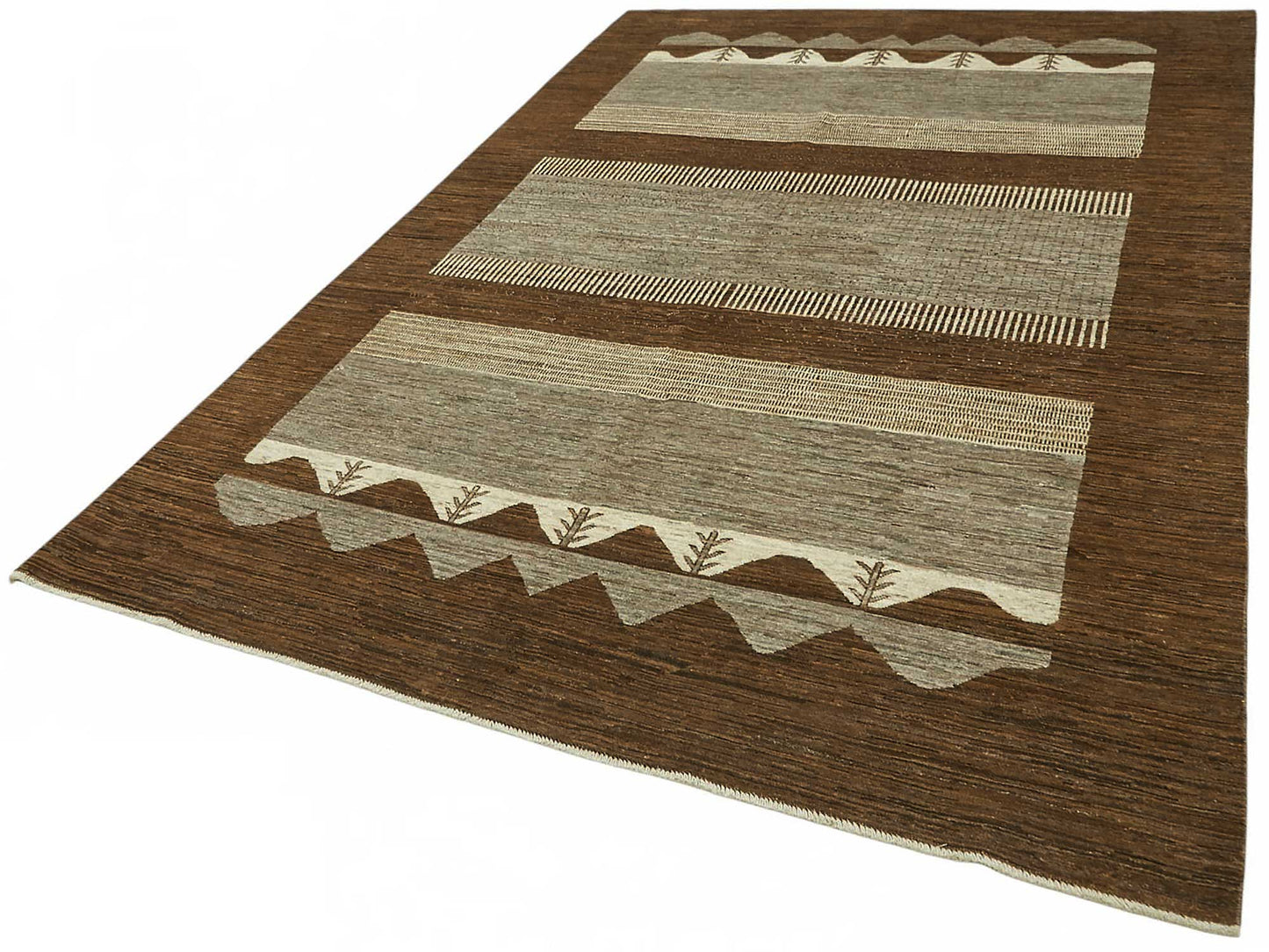 6x10 Hand-Knotted Wool Oushak Rug - 49132